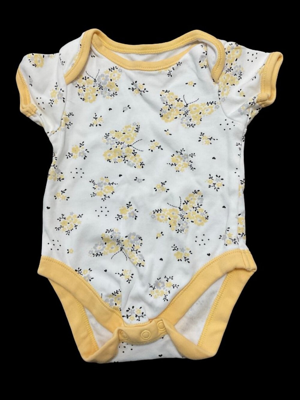 🌻10/$25 - Yellow/White Floral Print Onesie